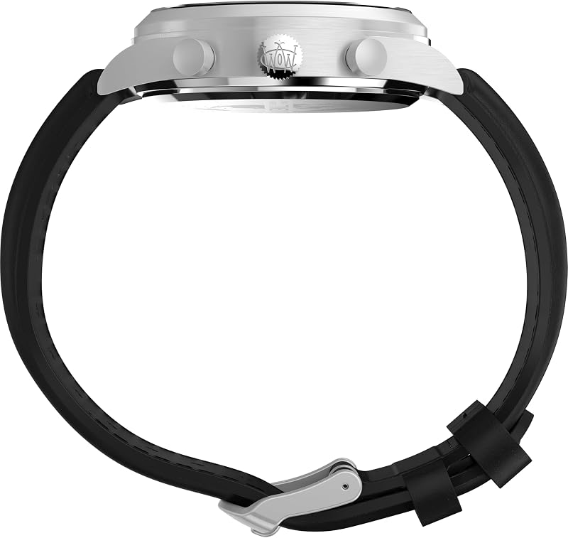 Waterbury TW2Y54100 - Relógio cronógrafo de couro de 42mm para homem