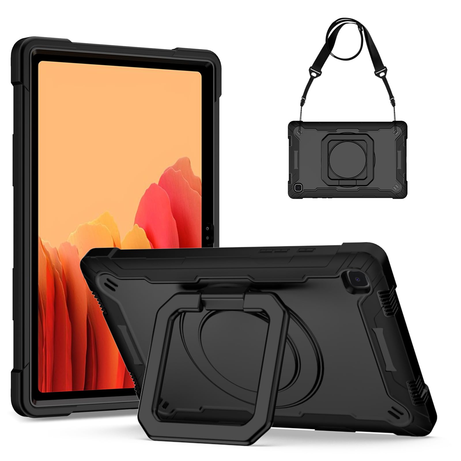 KATUMO Case for Samsung Galaxy Tab A7 10.4 inch 2020 2022(SM-T500/ T505/ T507), Stand & Hand/Shoulder Strap, Shock Proof Cover for Galaxy Tab A7
