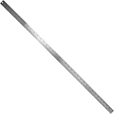 Pacific Arc Stainless Steel Ruler, Inch and Pica, 36 Inches | Etched inch and pica graduations on both sides. Non-slip rubber back, hanging hole.