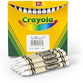 Crayola Crayons, White, Single Color Crayon Refill, 12 Count Bulk Crayons, School Supplies