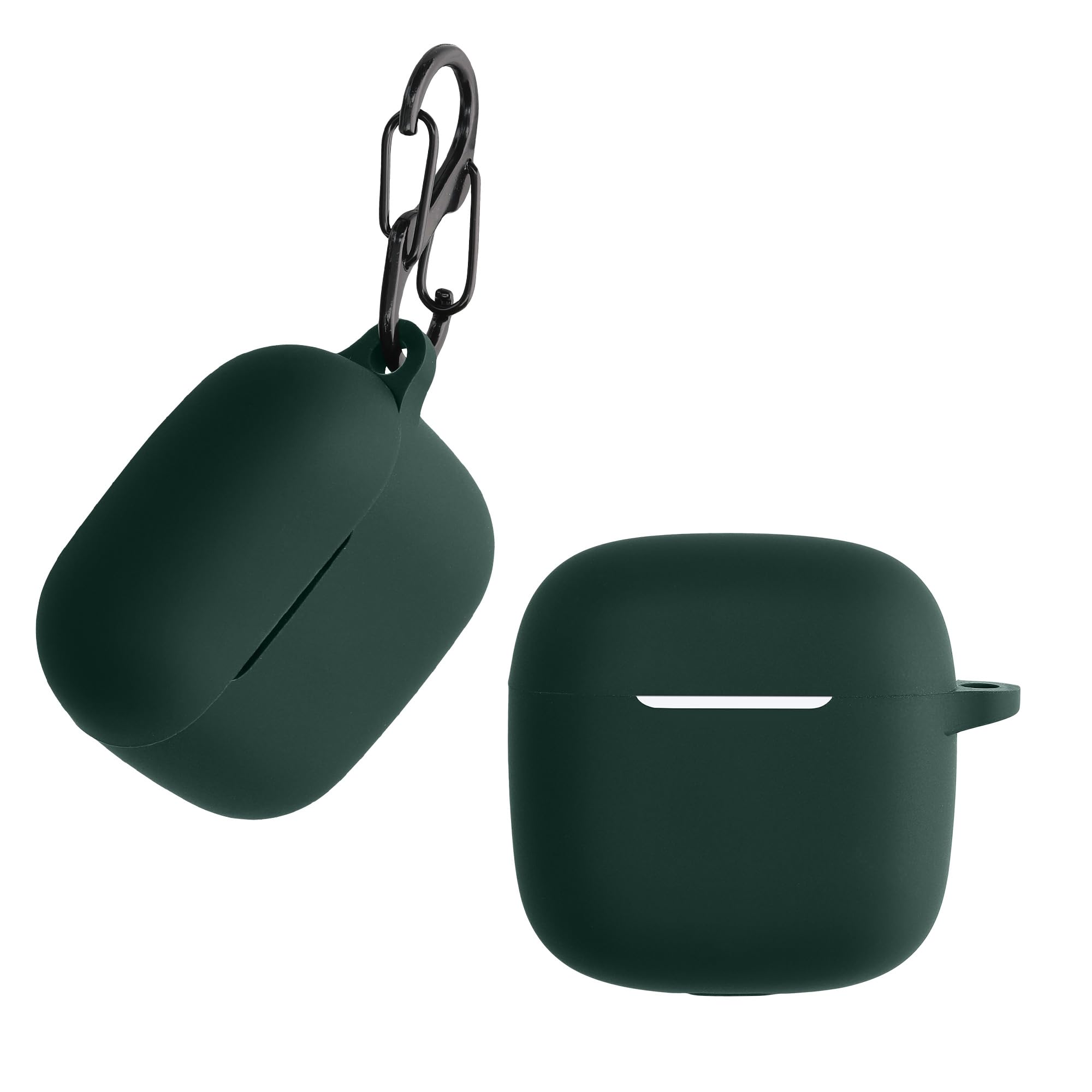 kwmobile Case Compatible with Huawei FreeBuds SE2 Case - Silicone Cover Holder for Earbuds - Dark Green