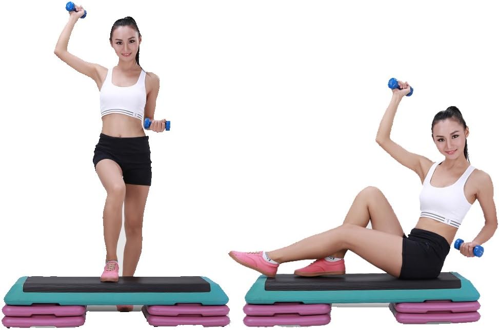 MIND YOUR FOCUS Aerobic Step Platform,Adjustable Workout Aerobic Stepper in Fitness & Exercise Step Platform Trainer Stepper with Four Original Risers,Adjust 4" - 6" - 8" (Set of 1)