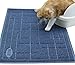 VIVAGLORY Cat Litter Mat for Catching Litter, Cats Litter Rug Catcher, Waterproof Pet Feeding Food Mats for Kitty Dog Small Animals, Non-toxic Safety for Pets, Navy Blue-Modern Pattern