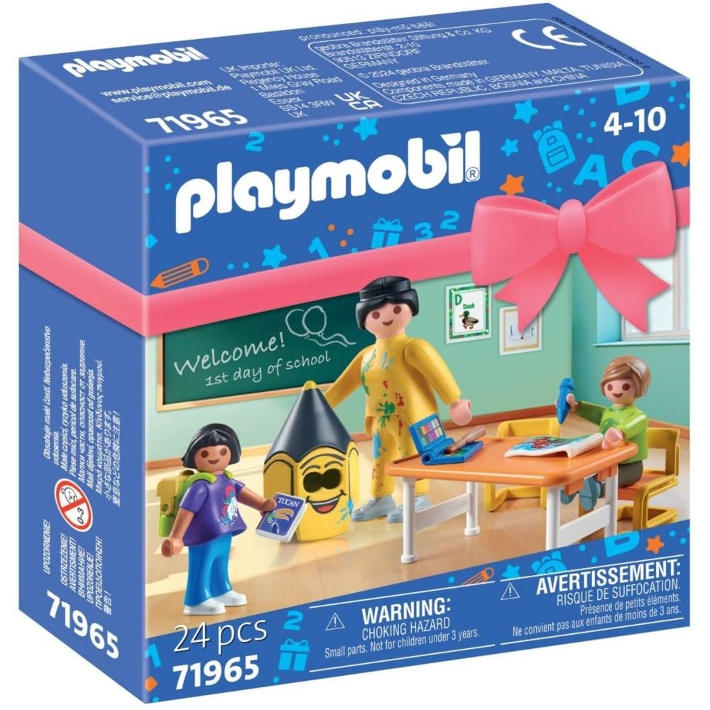 Playmobil First Day of School – Schoolchild Figure with Backpack & Accessories, Imaginative Role‑Play Toy for Kids Ages 4+