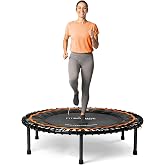 MXL FIT Bounce PRO XL Bungee Rebounder - Premium Indoor Mini Trampoline for Adults, Silent Low-Impact Bounce, Half-Folding with Foldable Steel Legs &amp; Carry Bag - 48 in, 400lb