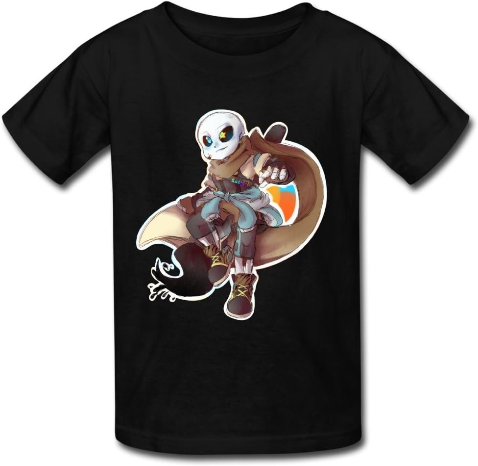 Farmde Undertale Sans Ink Hero Kid's Tshirt Black