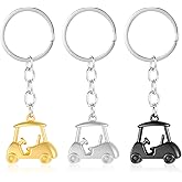 Classicseali 3pcs Golf Cart Keychain,Zinc Alloy Golf Keychain, Durable Golfs Key Chain, Lightweight and Compact, Easy to Carry, for Men's Golfs Enthusiasts and Souvenirs, 3 Colors