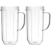 2X 22oz Cup Mug for Magic Bullet 250W Juicer Blender Mixer Replacement -GG Pinkey