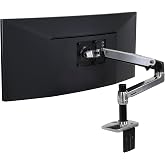 Ergotron – LX Monitor Arm, Single Monitor Desk Mount – fits Flat Curved Ultrawide Computer Monitors up to 34 Inches, 7 to 25