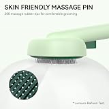Aumuca Cat Brush for Long or Short Haired Cats Forest Green De-Shedding Tool view 5