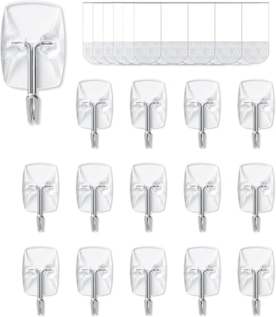 JELLYSUB 15 Hooks 30 Strips Clear Small Wire Toggle Hooks Value Pack
