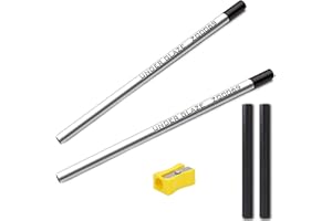 Chester's Clay - Black Underglaze Pencil - Pottery Glaze for Ceramic Bisque, Greenware and Bone Dry Pieces - Sharpens to a Fine Point - Complete with Waterproof Case and Sharpener (2 Pack)