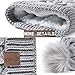 REDESS Baby Winter Warm Fleece Lined Hat, Infant Toddler Kids Pom Pom Beanie Knit Cap For Girls and Boys,Color - Black, Light Gray, Red, Size - [0-5Years]