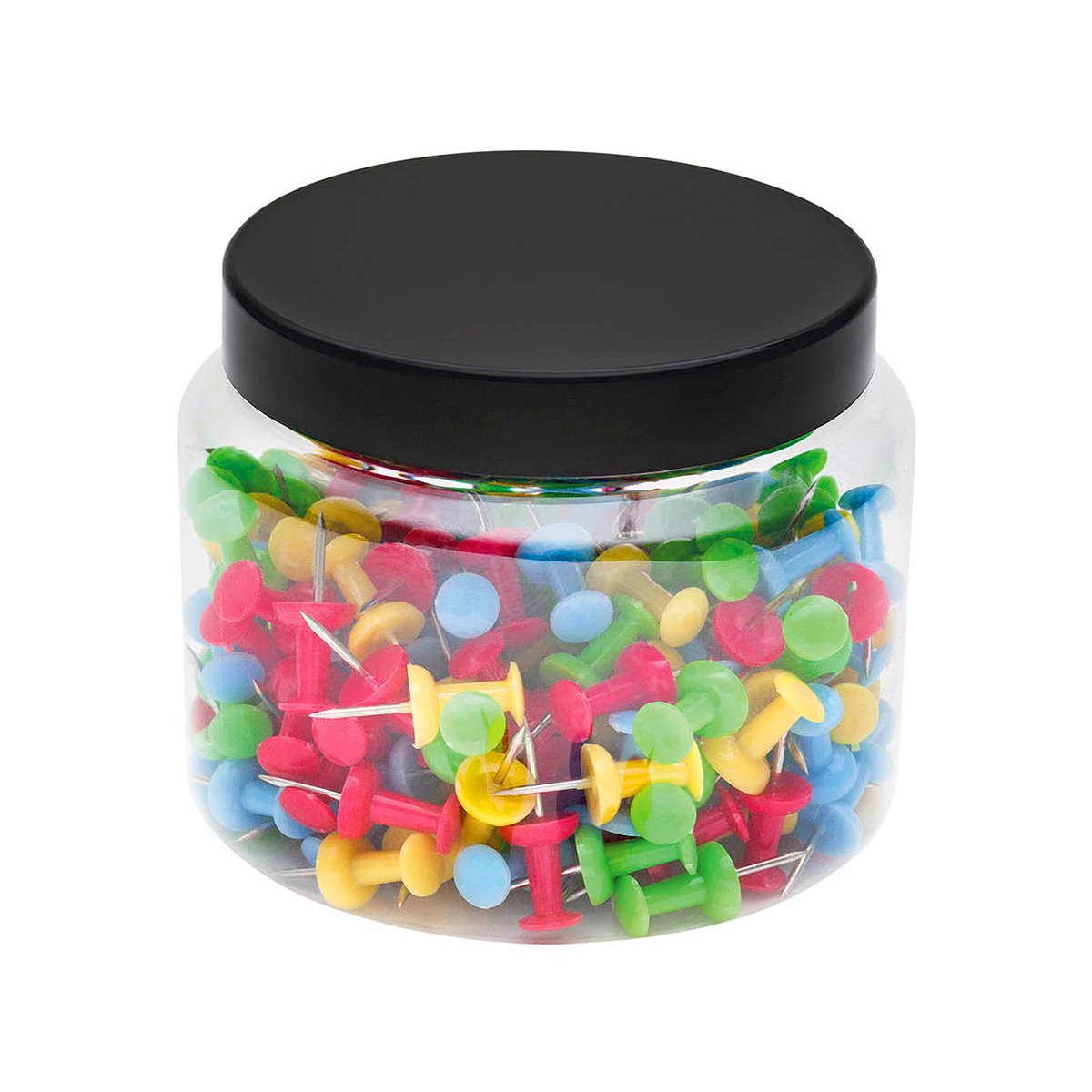 Wedo 901 05420079 Diabolo Shaped Map and Push Pin - Assorted Colours (Pack of 200)