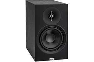 ELAC Debut 3.0 DB63-BK Bookshelf Speakers, Black Ash (Pair) - 1” Aluminum Dome Tweeter & 6.5” Aramid Fiber Woofer - 2-Way Bass Reflex - 42Hz to 38KHz Response