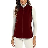 Argstar Women's Fleece Vest, Sleeveless, 6 Pockets, Lightweight, Casual, for Daily Life and Outdoor Activities