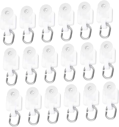 Lioobo Curtain Glider Hooks Track Rail Runner Curtain Mute Wheel