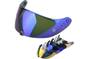 RIDLOG Helmet Visor Fit for T520 ST1400 Motorcycle Helmetr Visor R1 Air Face Shield Helmet Accessories Replacement Tinted Motorcycle Helmet Visor (Plating Blue)