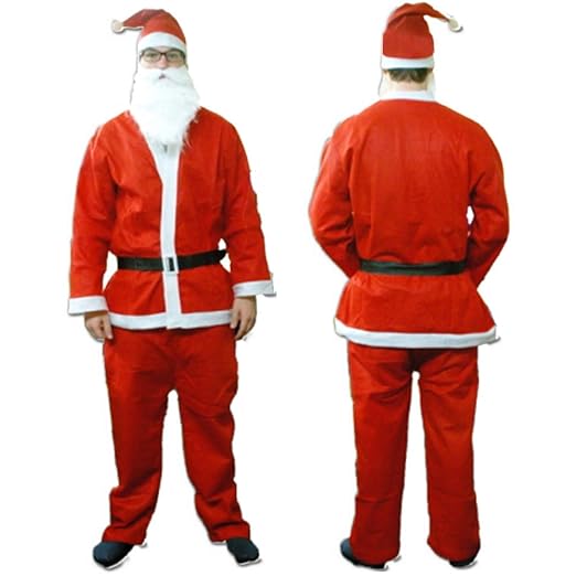 Deluxe Weihnachtsmannkostüm 5 Teilig Weihnachtsmann Kostüm Weihnachten Nikolaus