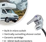 MARVIX Chrome Shower Mixer Tap 12V Microswitch Caravan Campervan Motorhome Boat view 2