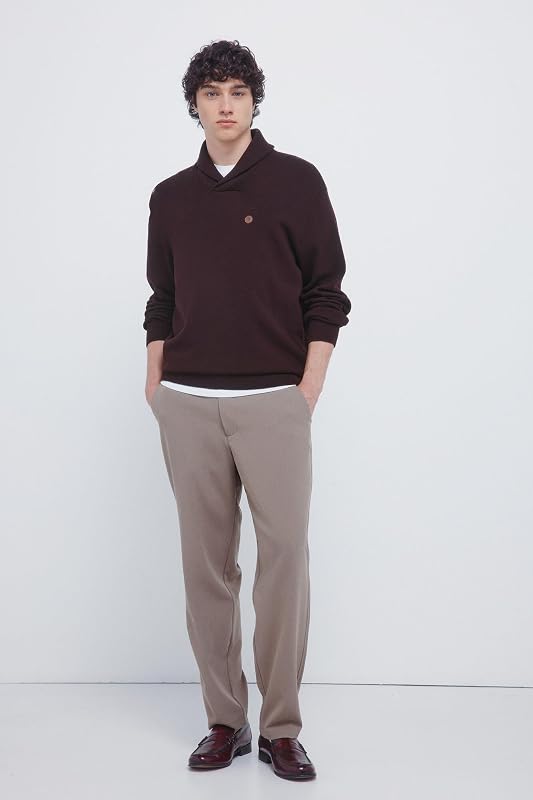 Estrutura de malha com gola de fumo GG7 com sweatshirt com etiqueta PU, laranja, XL para homens