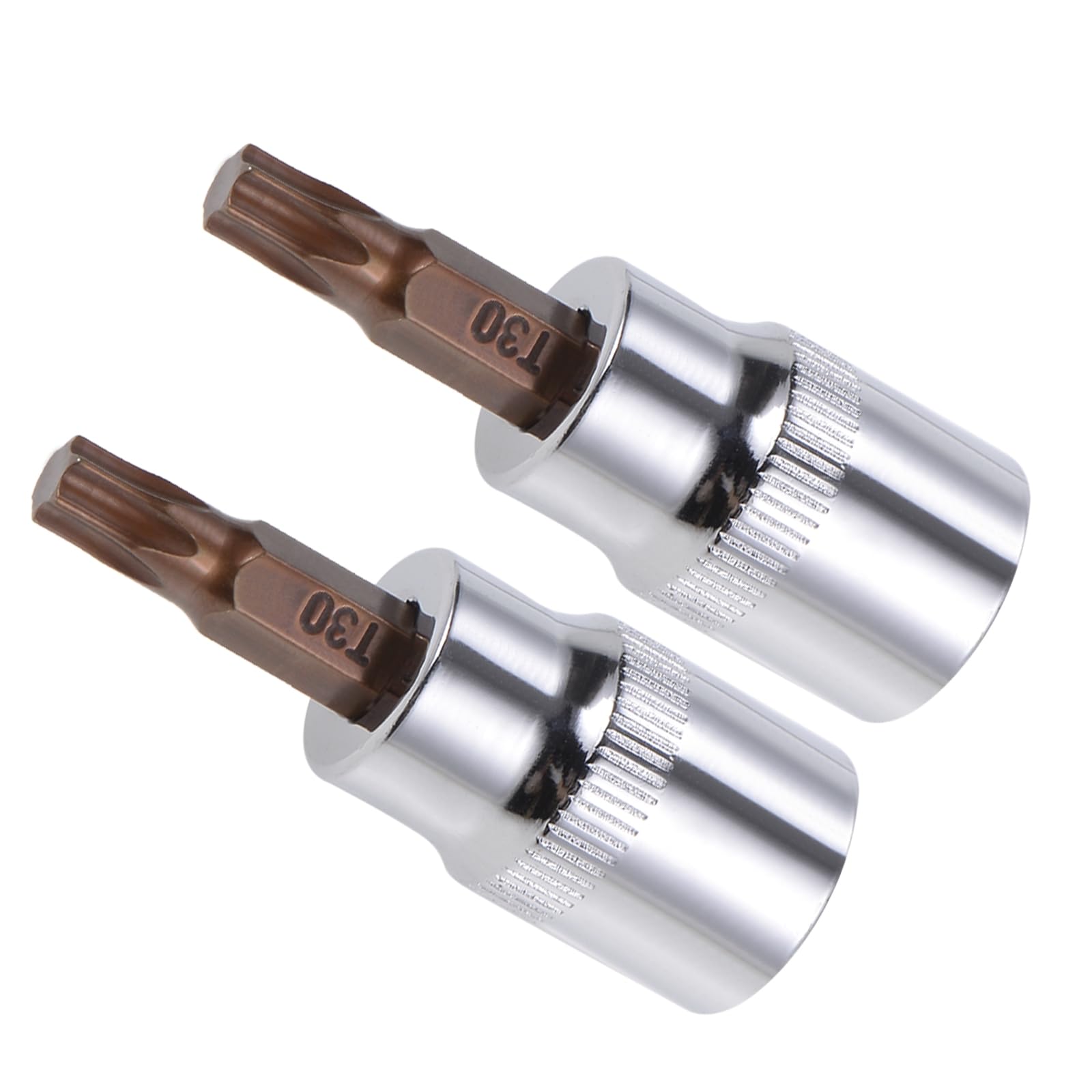 CoCud Torx Bit Socket, Metric T30 Bit 3/8" Drive 1.5" Long, S2 Alloy Steel Heat Treated CR-V Socket - (Applications: for Fastener Application), 2-Pieces