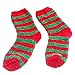 Aivtalk Womens Christmas Holiday Striped Fuzzy Socks Crew Socks, Warm Butter Soft, 6 Pair Pack