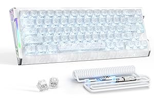 ATTACK SHARK R68HE Carbon Fiber 8000Hz Rapid Trigger Keyboard,0.005mm RT Accuracy 68 Keys Wired Gaming Keyboard with Magnetic