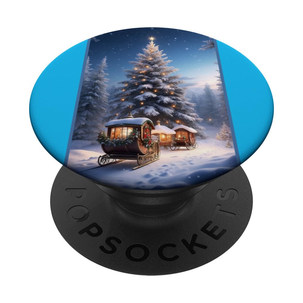 Snowbound Carriages Mountain Magic Christmas PopSockets Swappable PopGrip