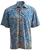 Floral Sky Men's Tropical Hawaiian Cotton Shirt By Johari West