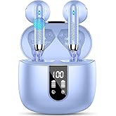 Wireless Earbuds, Bluetooth Headphones V5.4 Stereo Bass Ear Buds with ENC Noise Cancelling Mics,56H Bluetooth Earbuds with LED Display Charging Case, IP7 Waterproof Earphones for Android iOS【Mini】