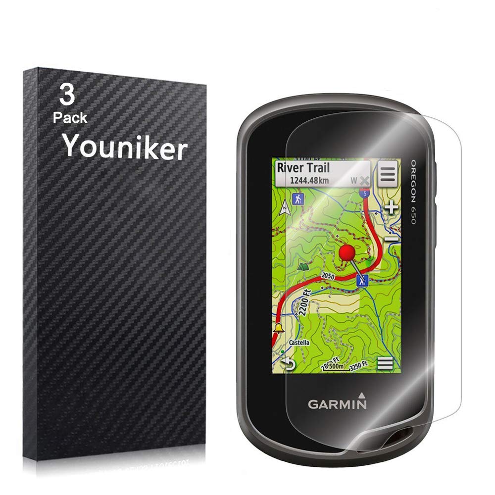 Youniker 3 Pack for Garmin Oregon 600(t) Screen Protector Shield for Garmin Oregon 650(t) GPS Screen Protector Foils for Garmin Oregon 600 650 700 750 GPS HD Anti-Scratch Anti-Fingerprint