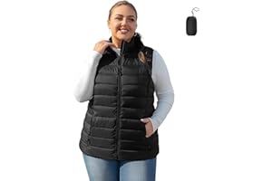 XaLadu Plus Size Puffer Jacket for Women 1X-7X Water-Resistant Puffy Winter Vest Packable Lightweight Puffer Vest