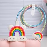 Yluirktfa Charger Cover Compatible With iPhone 20W USB-C Power Adapter - 3D Cute Cartoon Design Cable Protector for iPhone 16 15 14 13 12 11 Pro Max, 200