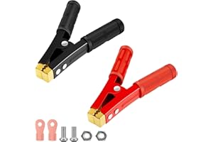 Battery Charger Clamps 1000A 1 Pair, Jumper Cable Clamps Pure Copper, Jumper Cable Ends 6 Inch, Battery Clamps Heavy Duty with Insulating Sheath for Under 2AWG Battery Cables (12V/24V/36V) by XIOGZAXI