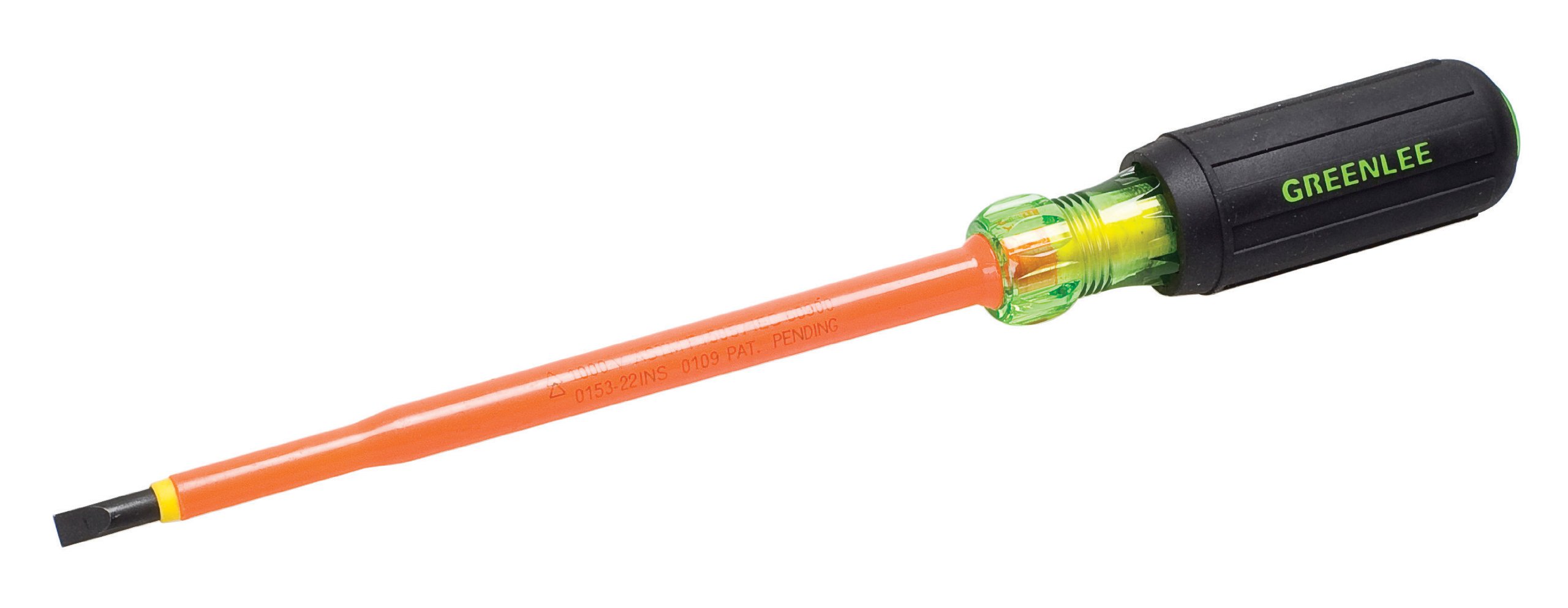 Greenlee 0153-22-INS 3/16-Inch by 6-Inch Insulated Cabinet Tip Screwdriver