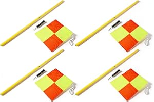 Soccer Field Corner Flags, 4 Pack Soccer Flags and Soccer Poles, Bright Color Soccer Training Poles Field Flags for Outdoor T