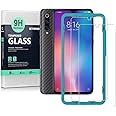 Ibywind Screen Protector For Xiaomi Mi 9/9 Pro,with 2Pcs Tempered Glass,1Pc Camera Lens Protector,1Pc Backing Carbon Fiber Film [Fingerprint Reader,Easy to install]