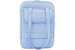 DSDCDJ Puffy Laptop Bag for 13-14 inch MacBook Air/Pro and iPad, Padded Handbag Laptop Case with Accessory Pocket, Computer S