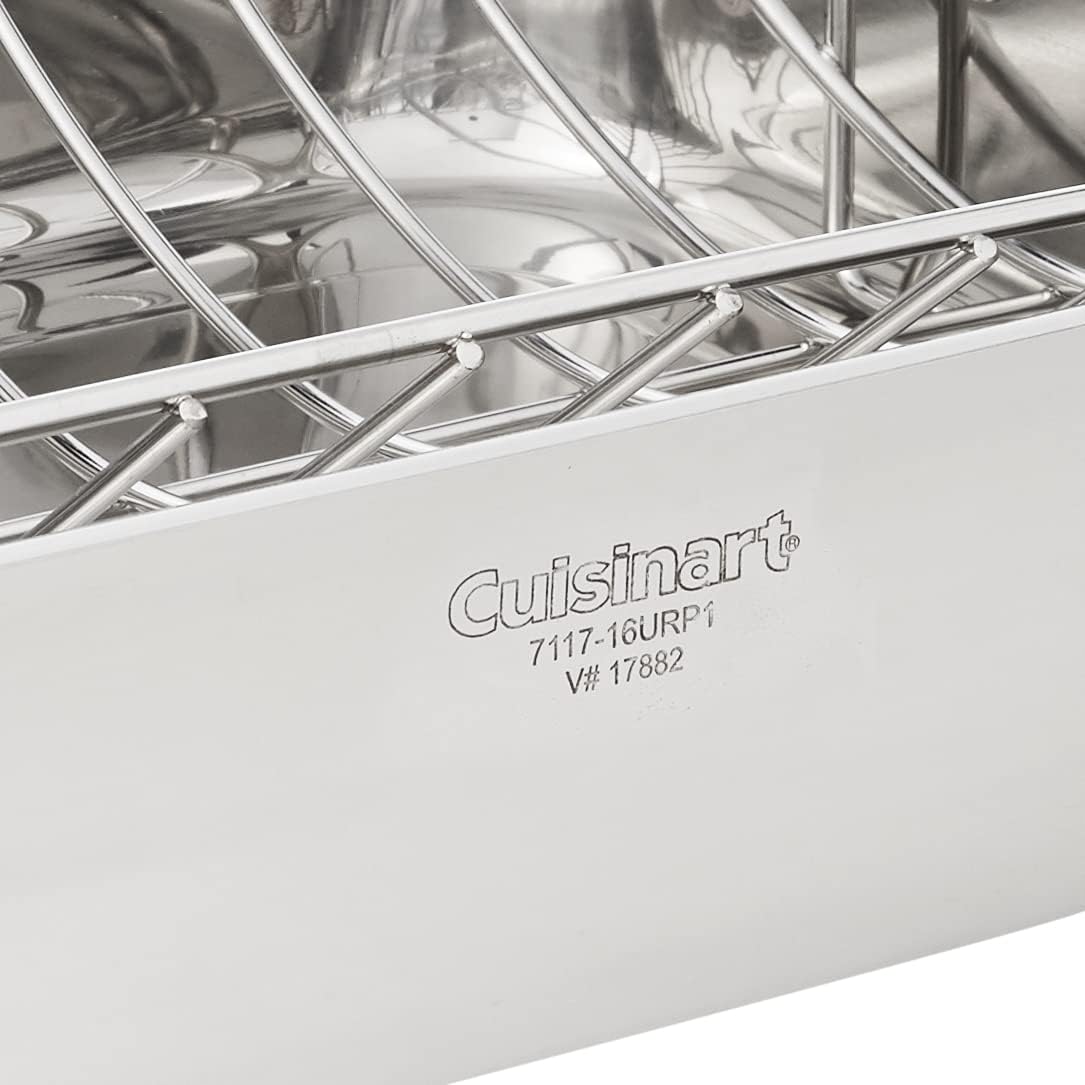 Amazon Com Cuisinart Chef S Classic Stainless 16 Inch Rectangular Roaster With Rack Roaster Rack Roasting Pans Kitchen Dining