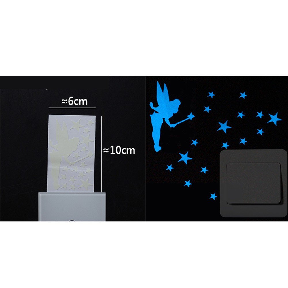 Etiqueta engomada Luminosa del Interruptor Lindo de la Historieta