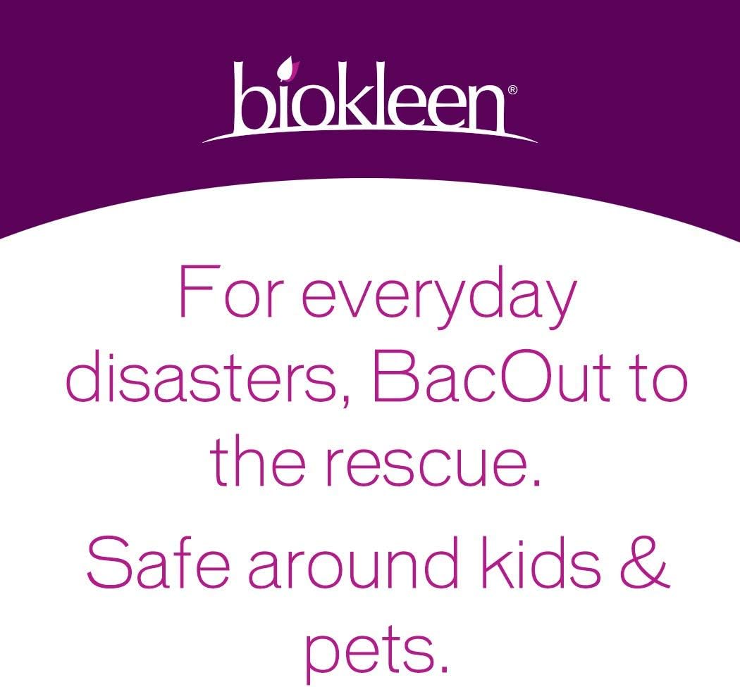 Biokleen Bac-Out Natural Enzyme Stain and Odor Remover - 128 Ounce - Destroys Stains & Odors Safely, for Pet Stains, Laundry, Diapers, Wine, Carpets - Eco-Friendly, Non-Toxic, Plant-Based: Health & Personal Care