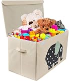 Woffit Toy Storage Organizer Chest for Kids & Living Room, Nursery, Playroom, Closet etc. – Extra Large Collapsible Toys Bin with Flip-top lid for Children & Dog Toys, Great Box for Boys and Girls