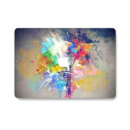 AQYLQ MacBook Air 13 Zoll Hülle Schutzhülle Case Cover MacBook Air 13.3 Hülle {A1369 / A1466} - Bunte Glühbirne