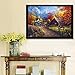 5D DIY Village Farm Diamond Painting by Number Kits 12X16 inches