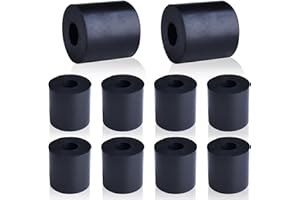 YOUFEN 10 Pcs Rubber Spacer 1 Inch OD x 3/8 Inch ID x 1 Inch Thickness Multi Purpose Rubber Bushing Heavy Duty Abrasion Resistant Thick Rubber Washers for Bolts, Car, Motor, Household Appliances