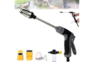 Aquoxis Pressure Washer, High Pressure Washer Gun with Foam Cannon, More Powerful Than Hoses, Garden Hose Spray Nozzle with 3
