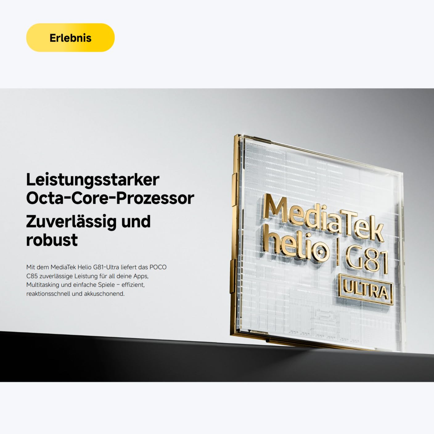 XIAOMI Poco C85, Smartphone 8+256GB, 6,9" 120Hz Display 7,99mm Design, MediaTek Helio G81-Ultra Octa-Core, 50MP AI-Zweifach-Kamera, 6000mAh, Black, Ladegerät Nicht im Lieferumfang enthalten 7