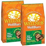 Wellness Natural WellBars Crunchy Dog Treats (Lamb & Apples, 20-Ounce Bag / 2 Pack)