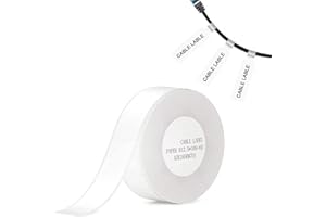 Label Tape Compatible for NIIMBOT D11 D110 D101, Office & Home Cable Sticker Waterproof Anti-Oil Scratch-Resistant Paper 0.5"